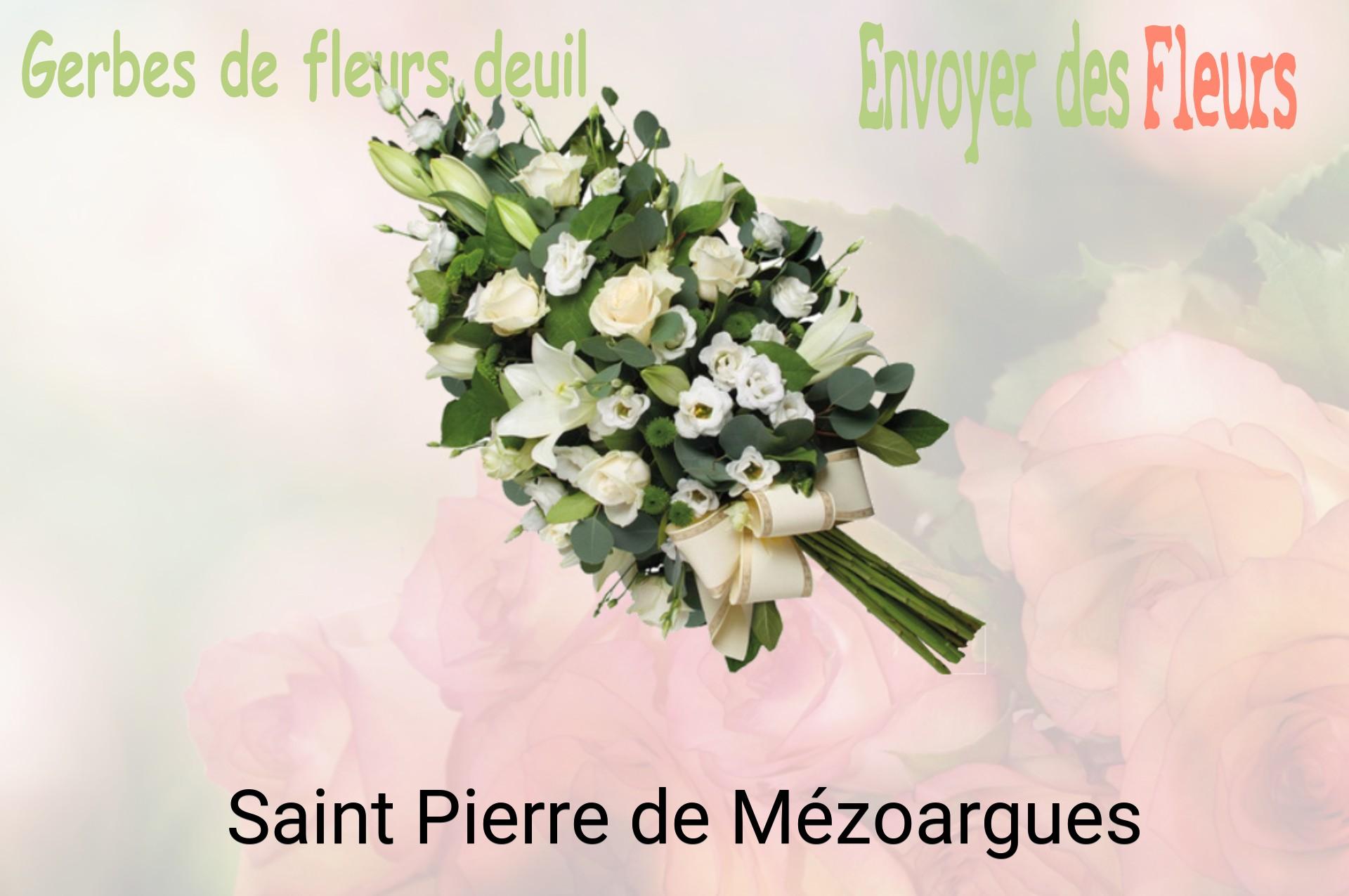 Gerbe de fleurs de deuil livrée à Saint-Pierre-de-Mézoargues